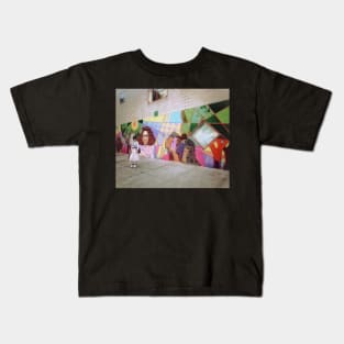 Chinese Girl & the Street Art, NYC Kids T-Shirt